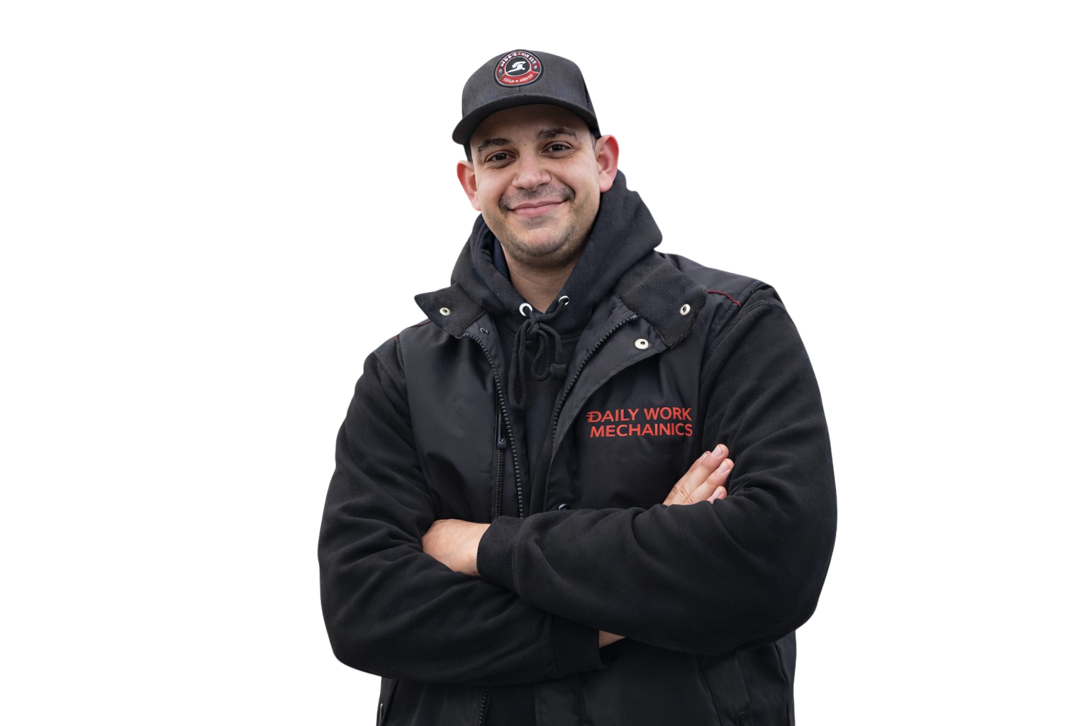 DAW Mobile Mechanic mechanic standing with arms folded