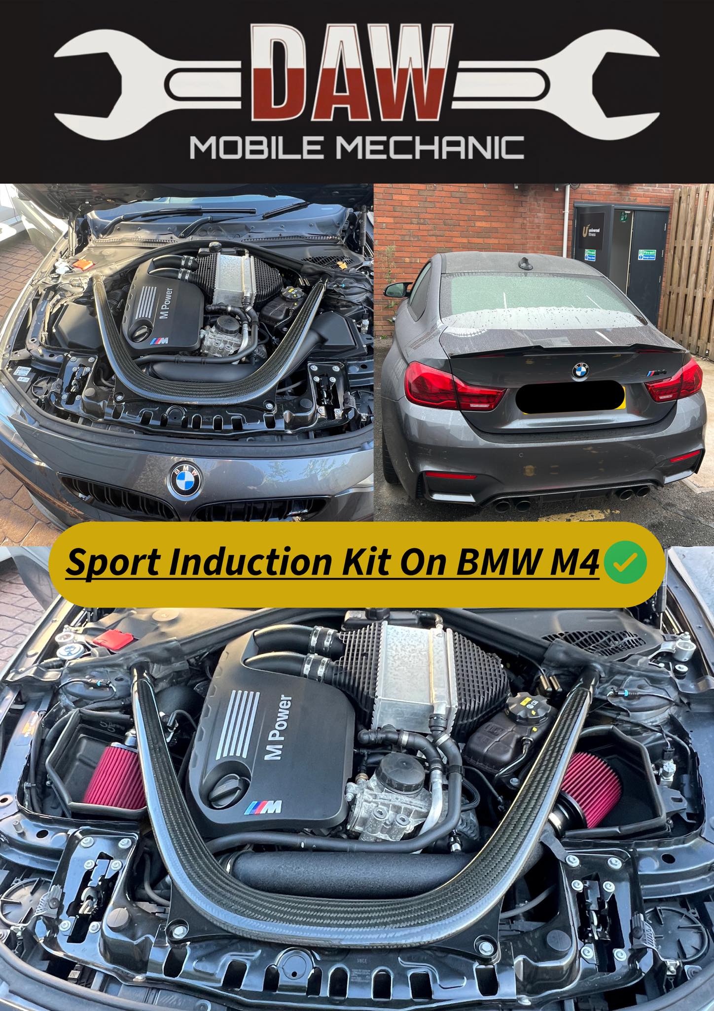 Brand new air induction kit fitted on customers stunning BMW M4