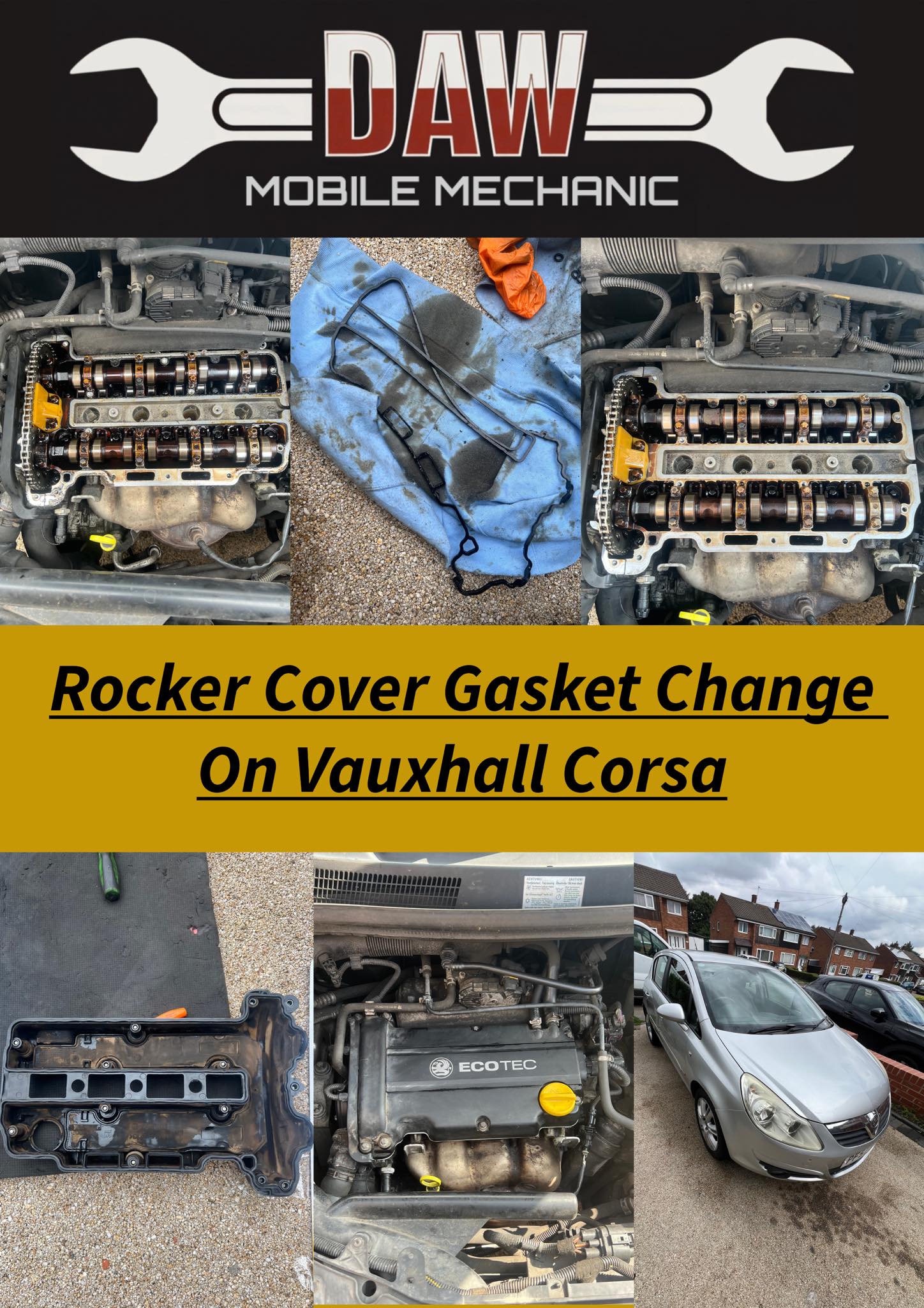 change a rocker cover gasket on a customers Vauxhall Corsa