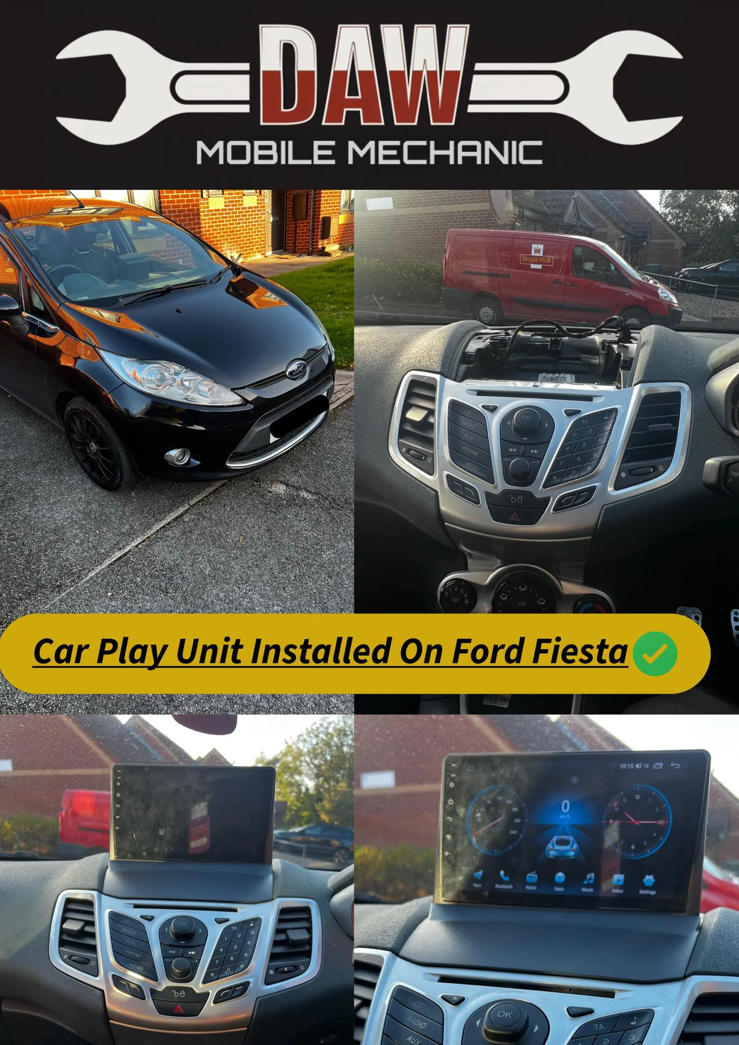 We have installed a car play unit on customers Ford Fiesta