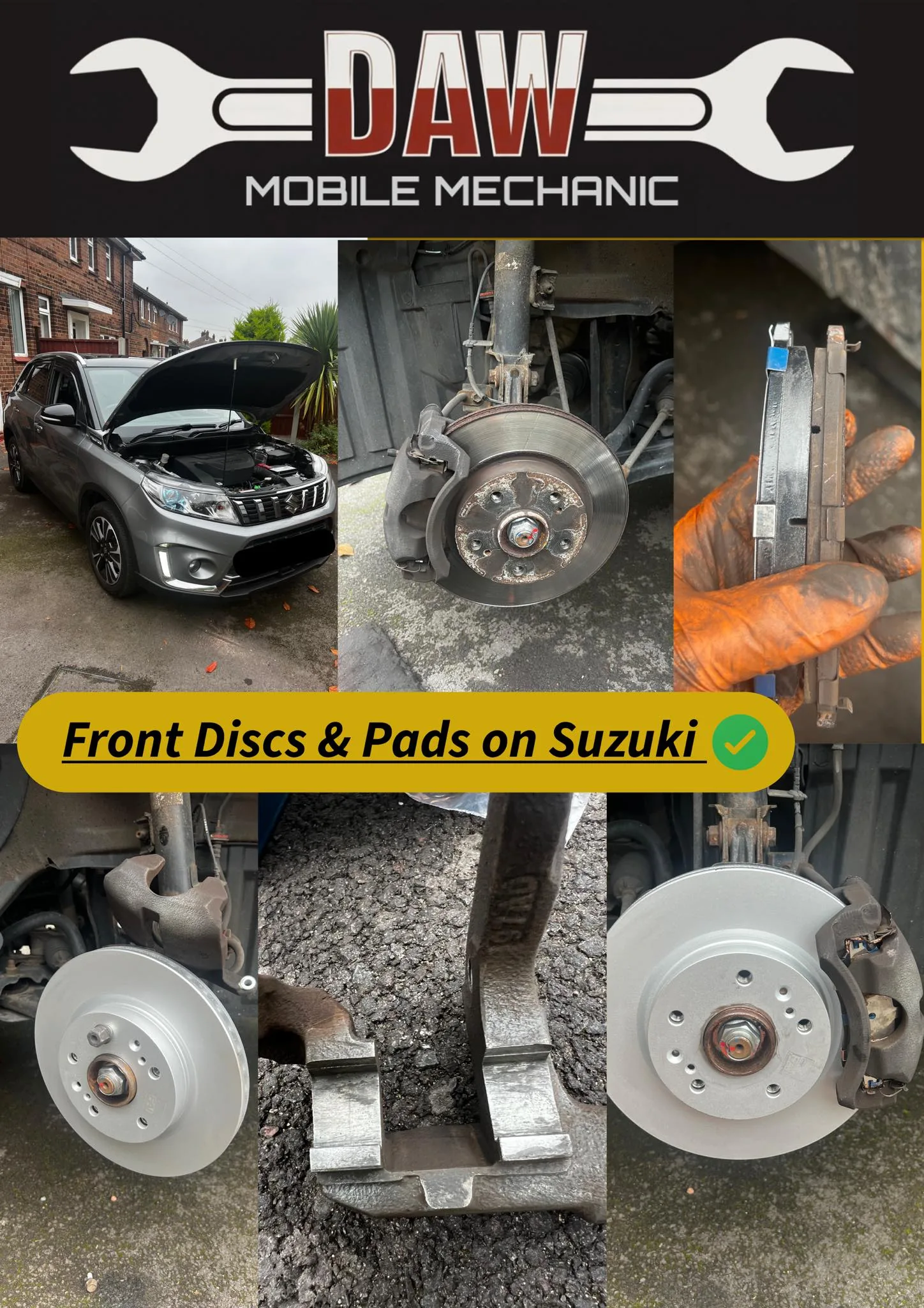 We have supplied and fitted new discs and pads on Suzuki Vitara
